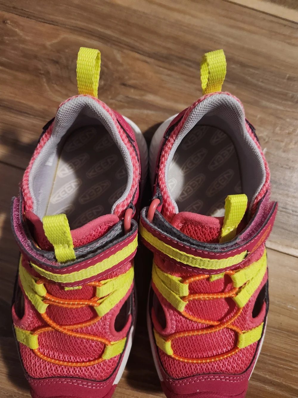 Keen Kids Pink and Yellow Sandal Water Shoes Size 11